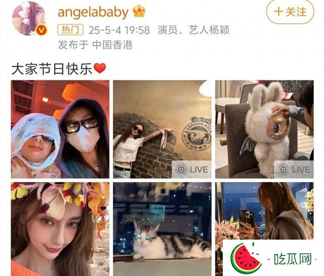 秀孩子了！白百何首次曬二胎照，楊穎小海綿自拍，盧靖姍曬B超單